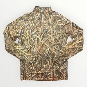 Mossy Oak Shadow Grass Blades Camo 1/4 Zip Performance Pullover Mens Medium